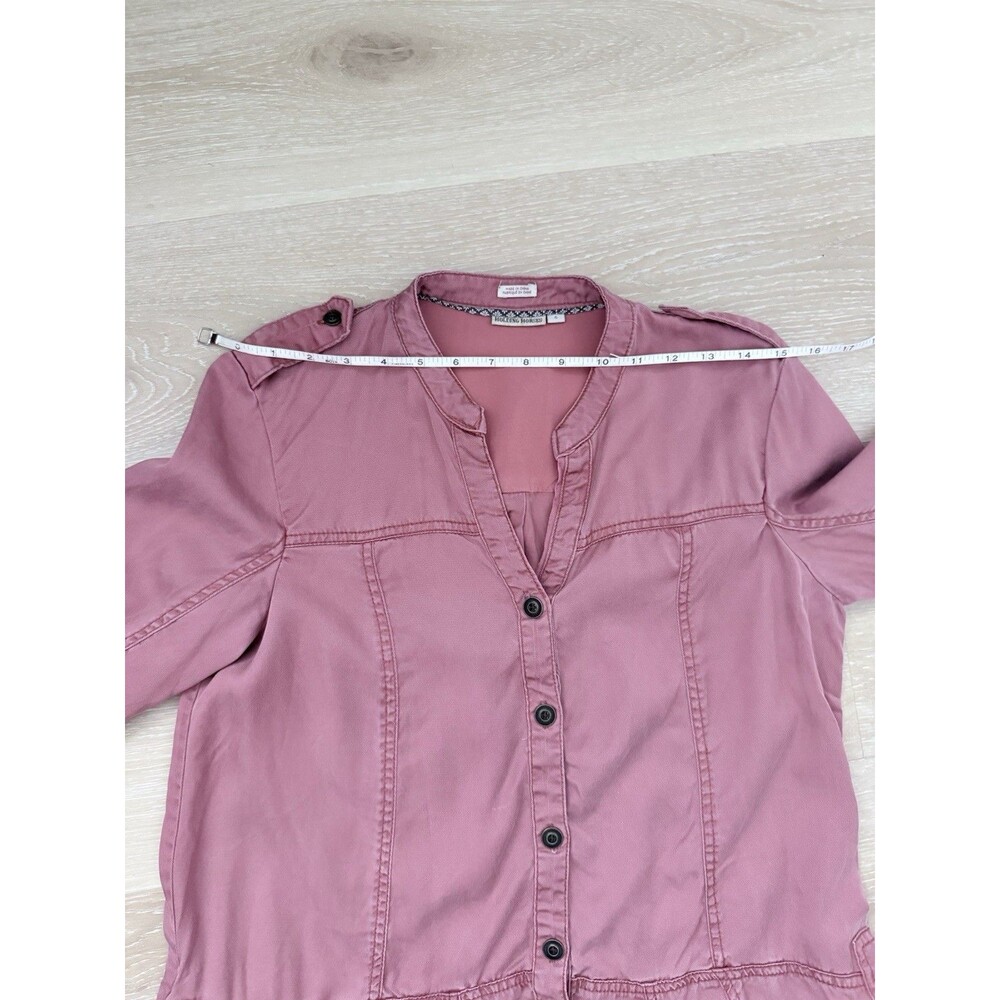 Anthropologie Holding Horses Mariona Lyocell Shirt Dress 6 Mauve Utility Hi-Lo - Picture 11 of 16